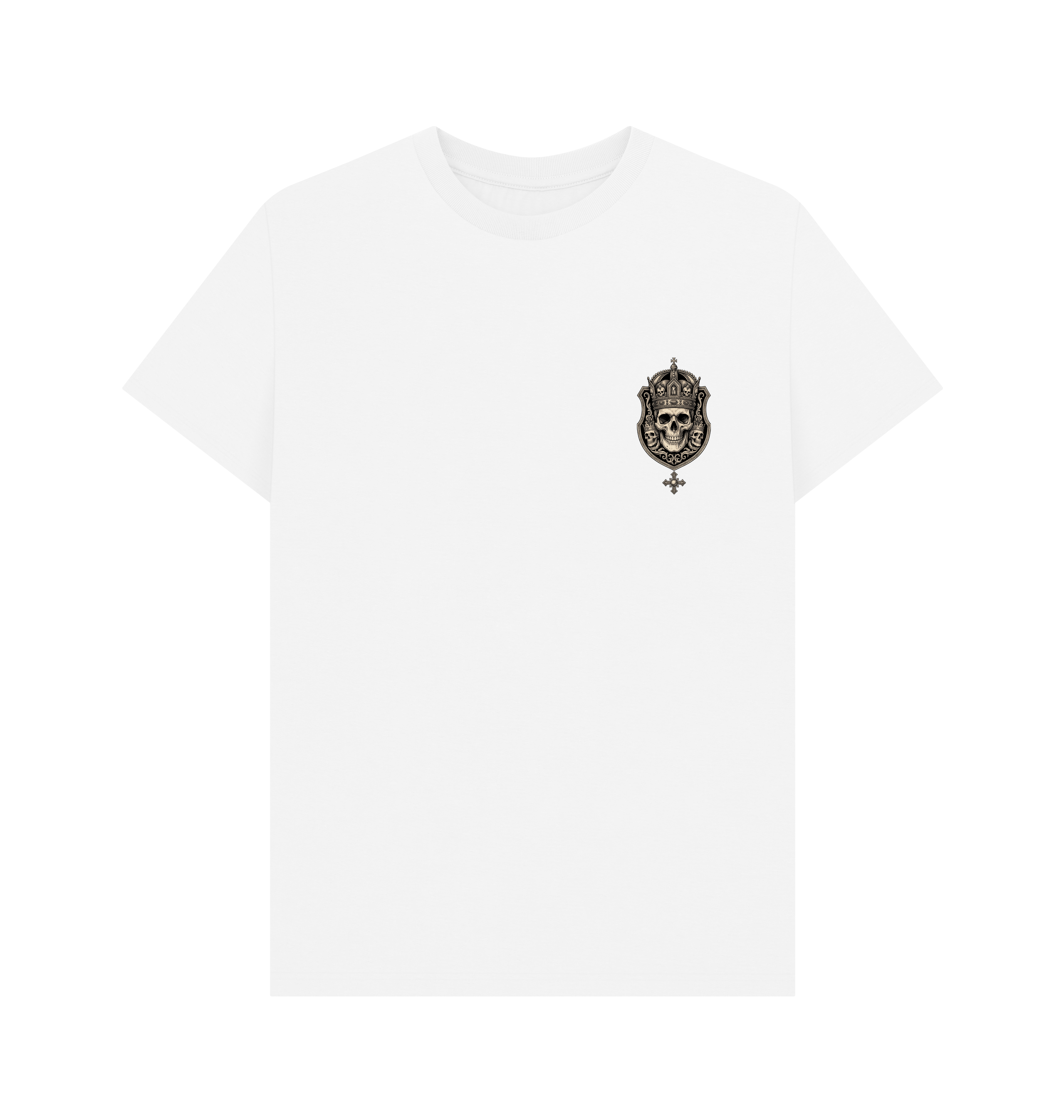 White Printed T-shirt Front