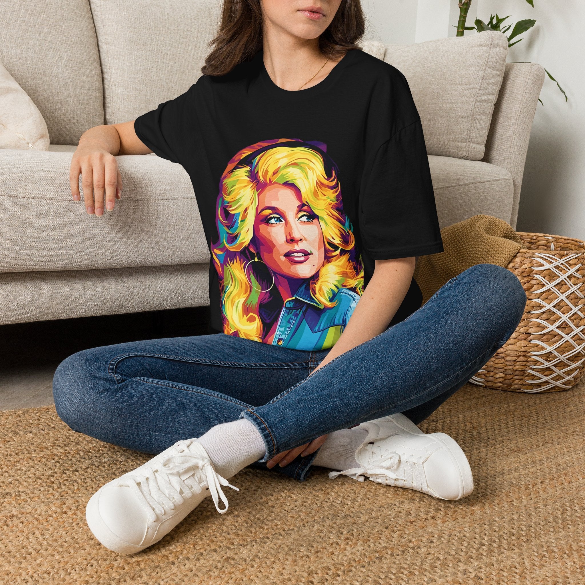 Retro Pop Art Dolly Parton Portrait T-Shirt