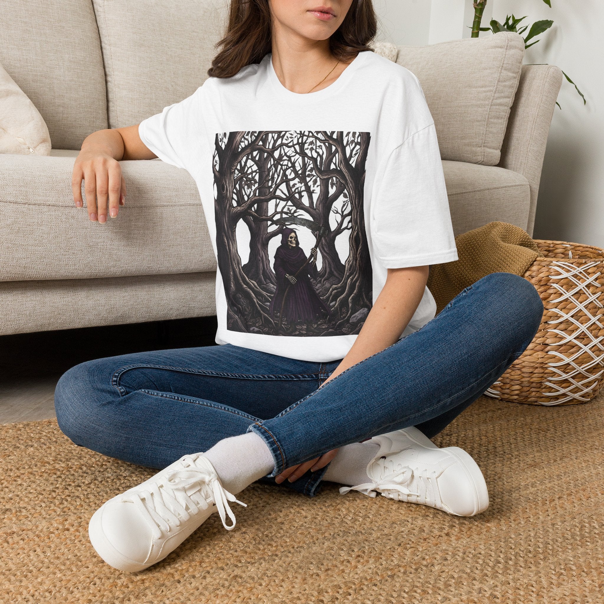 Roam the Woods - T-Shirt, Gothic / Dark Fantasy Grim Reaper Design