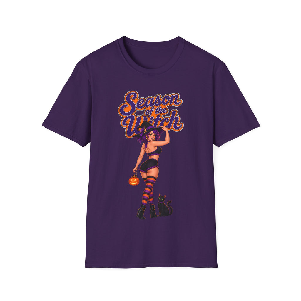 Season of the Witch T-Shirt — Retro Pinup Halloween Witch Graphic Tee