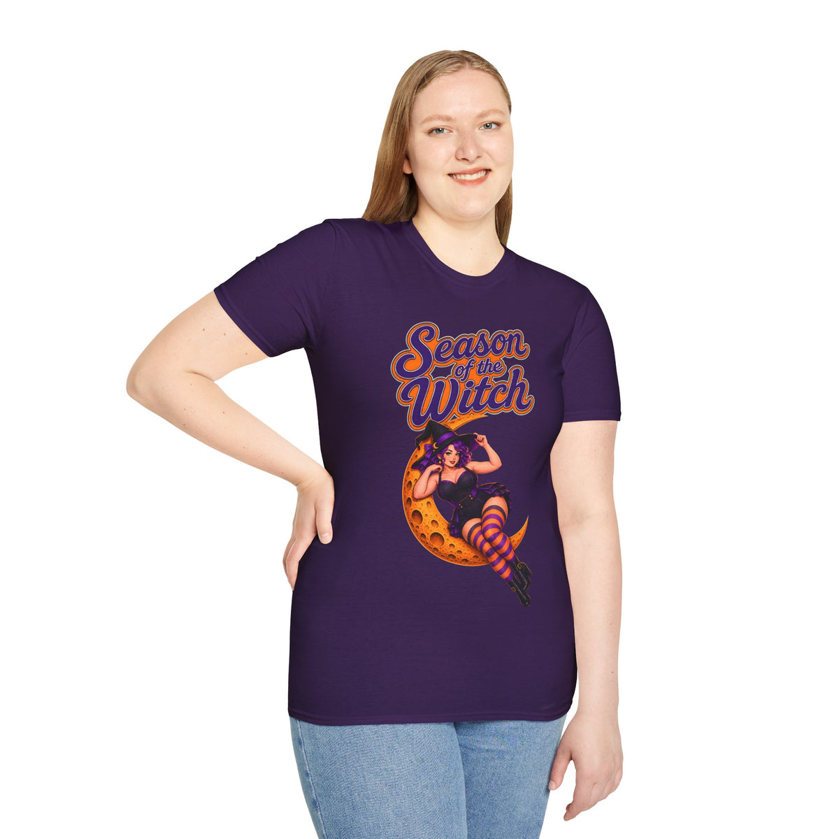 Season of the Witch T-Shirt — Retro Halloween Witch Moon Design