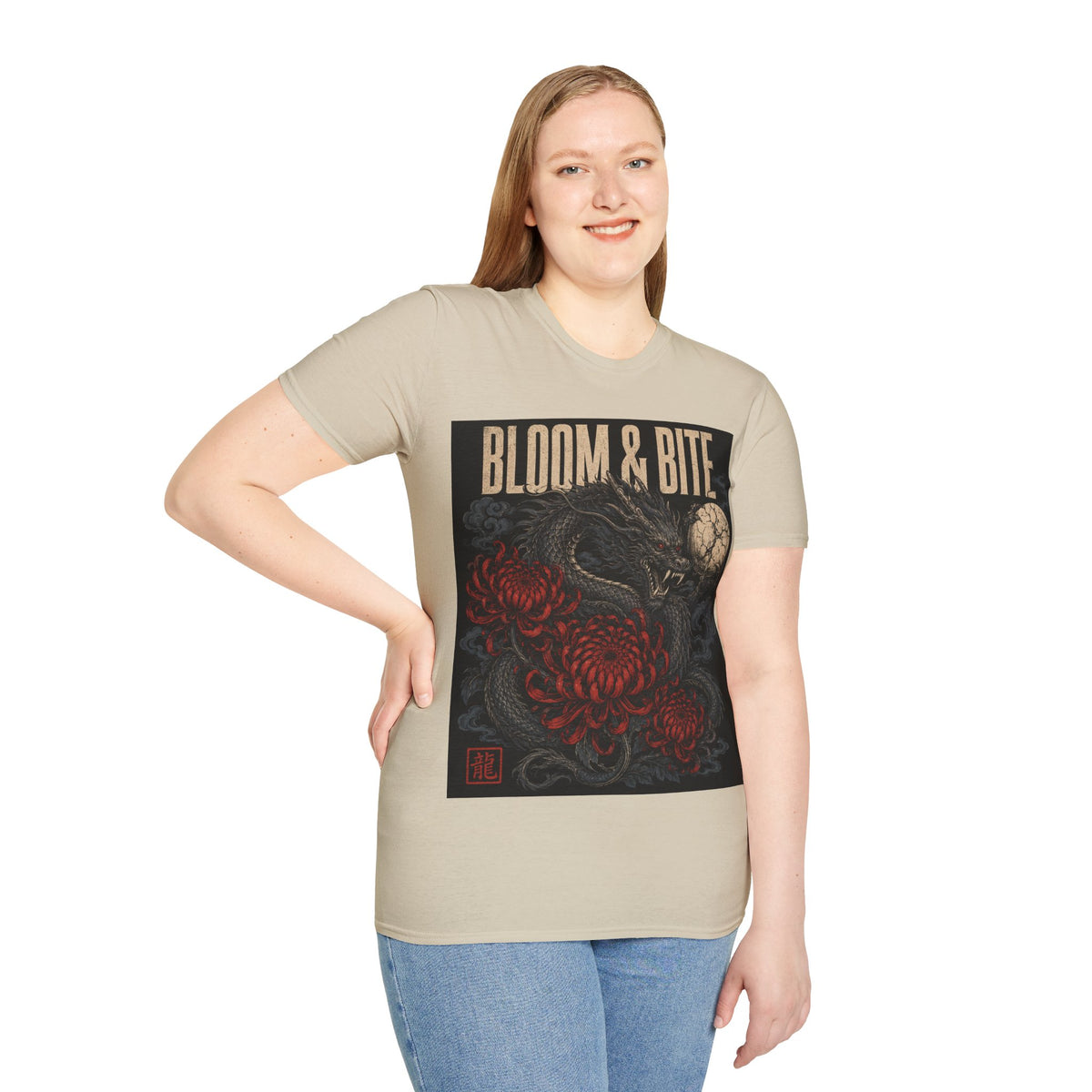 Bloom & Bite Dragon Floral Graphic Tee