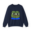 Pepe Frog Graphic Sweatshirt — Sad Frog Meme Crewneck