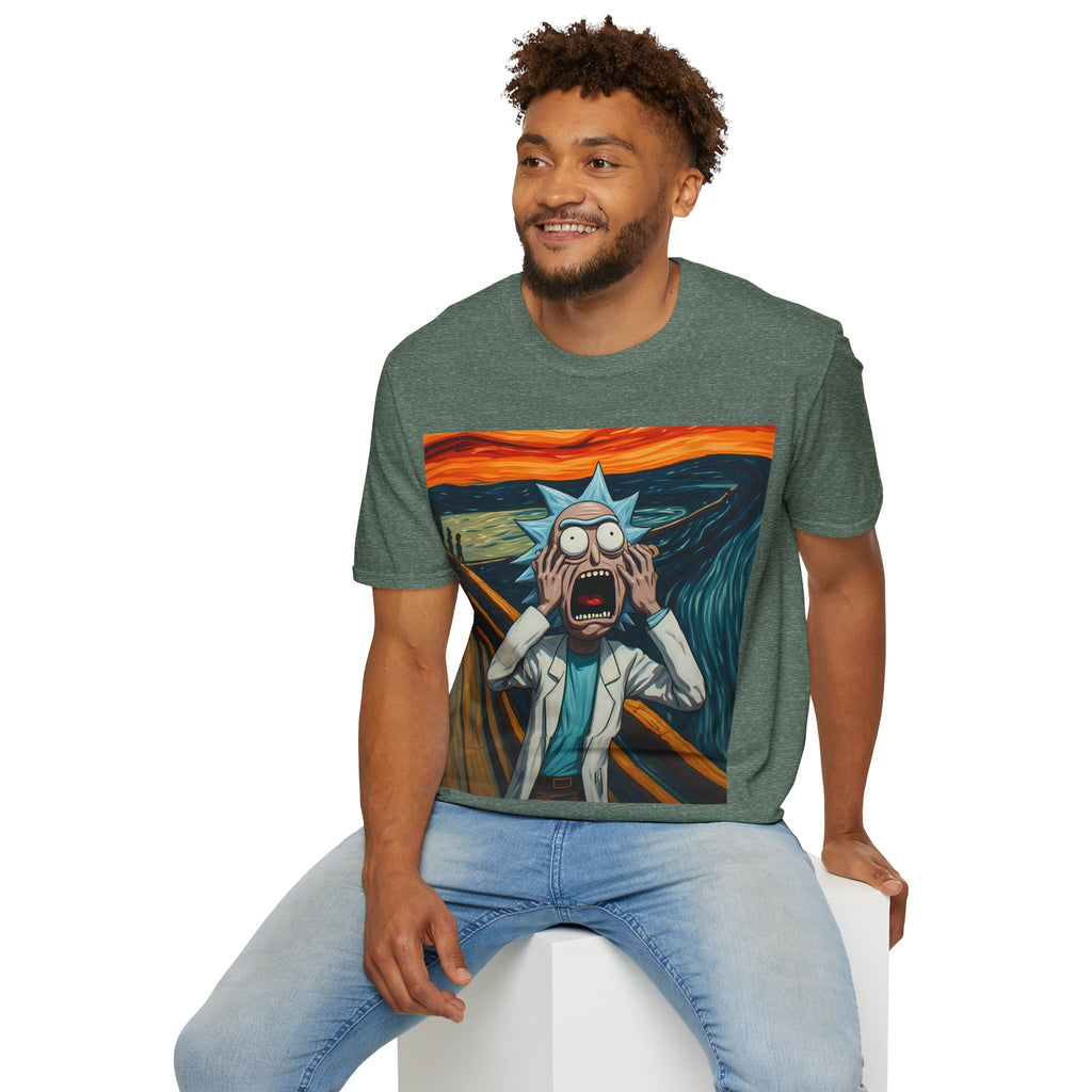 Rick Scream Tee — Rick and Morty Parody of The Scream T-Shirt