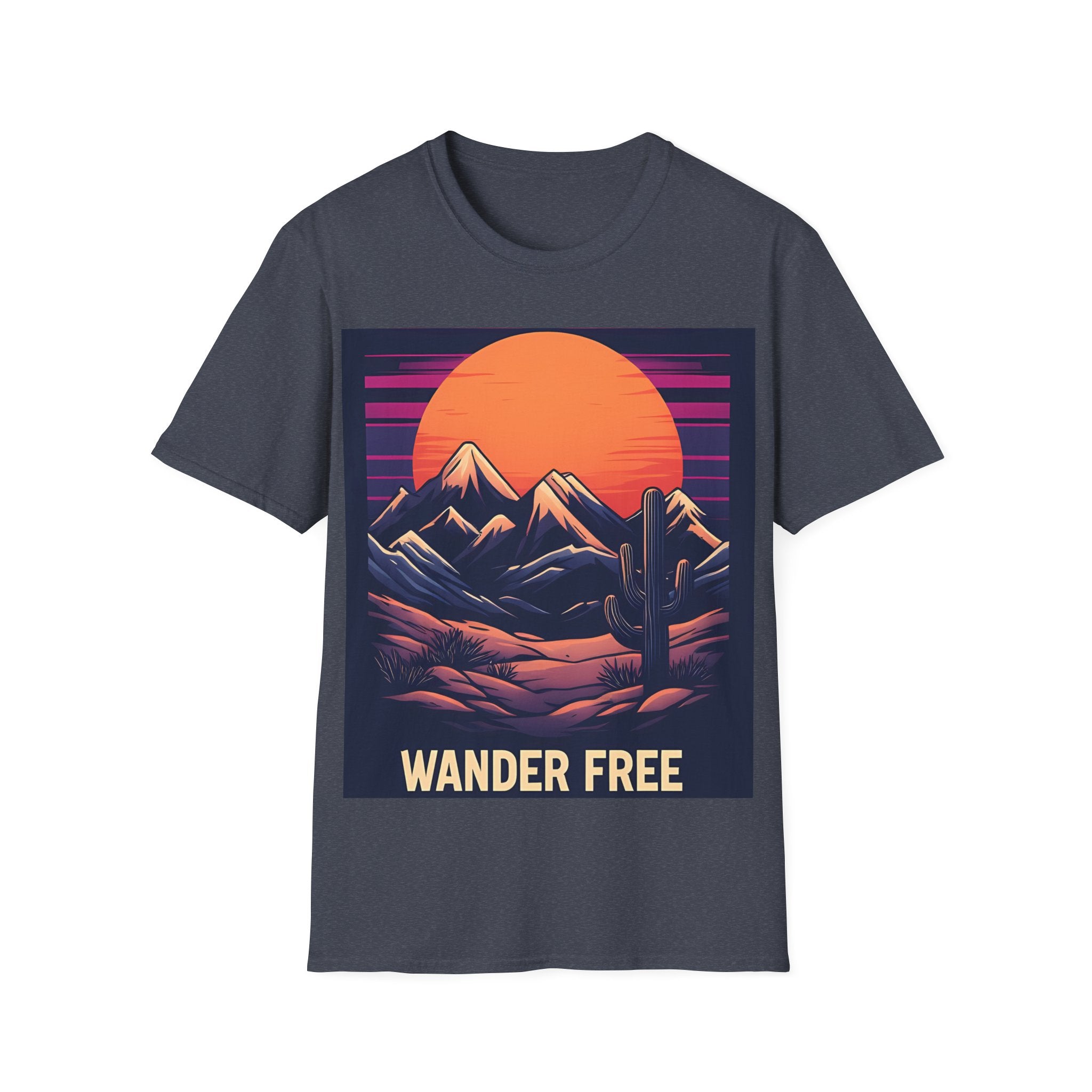 Sunset Mountains T-Shirt — Retro Desert Sunset Graphic Tee