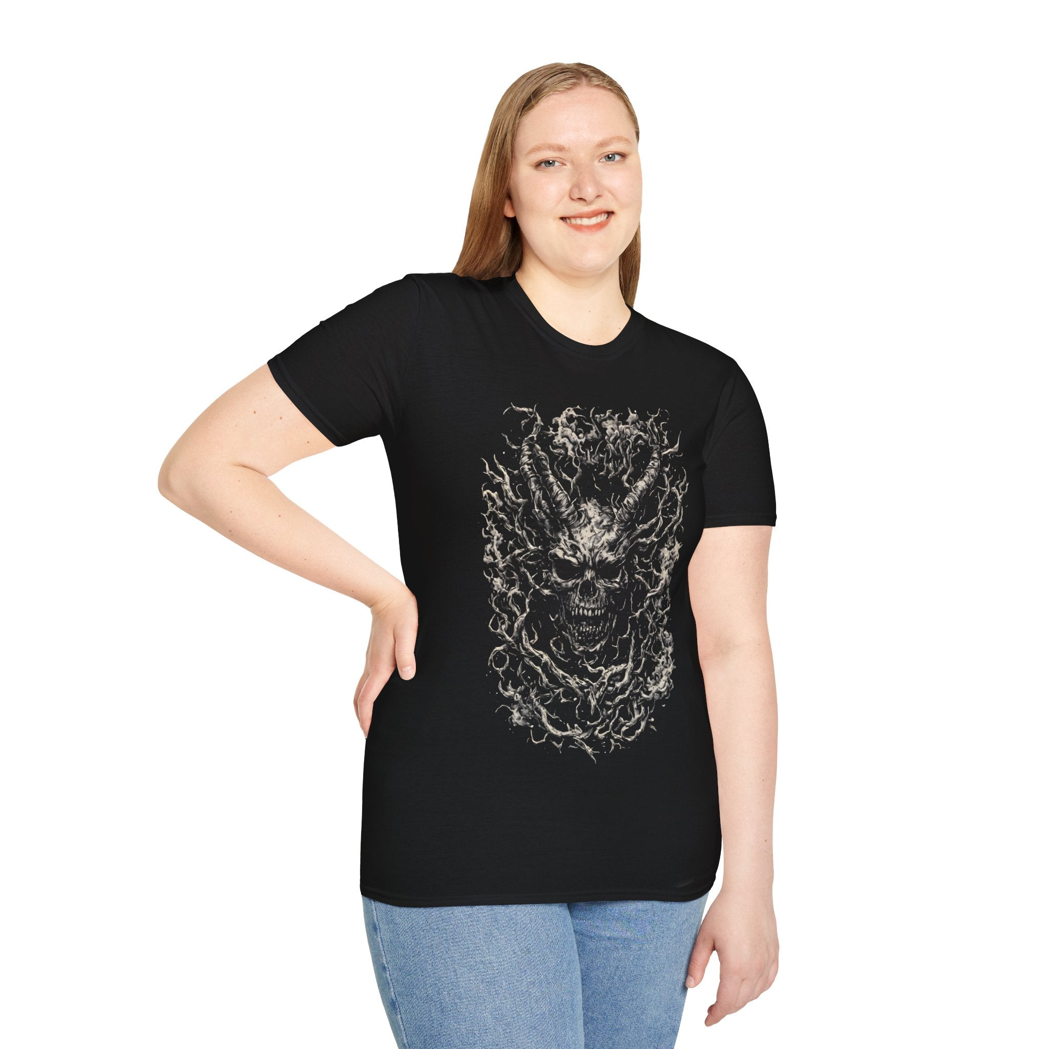 Skull of Roots Graphic T-Shirt — Dark Botanical Horror Tee