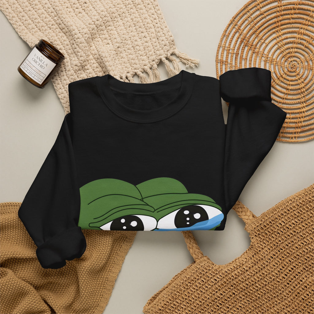 Crying Pepe Graphic Sweatshirt