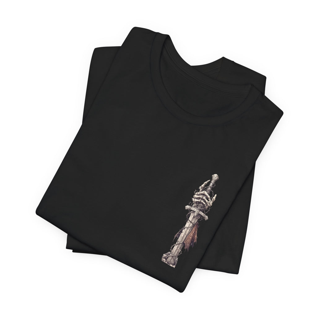 Dark Tarot-Inspired Graphic Tee — Hanging Hand & Occult Illustration