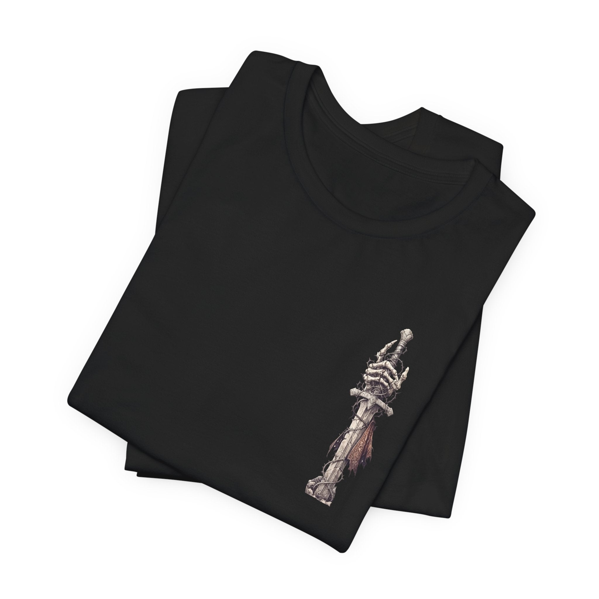 Dark Tarot-Inspired Graphic Tee — Hanging Hand & Occult Illustration