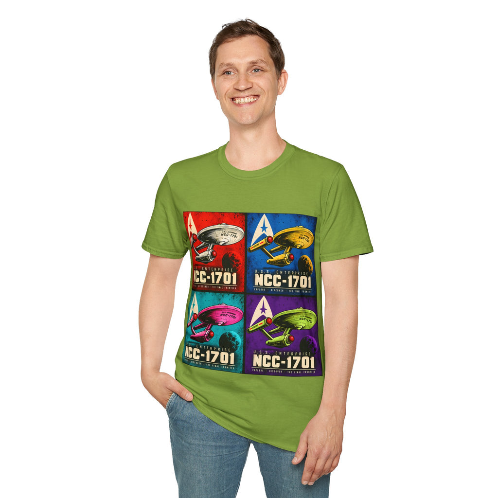 Retro Pop Art Starship NCC-1701 Crew Tee