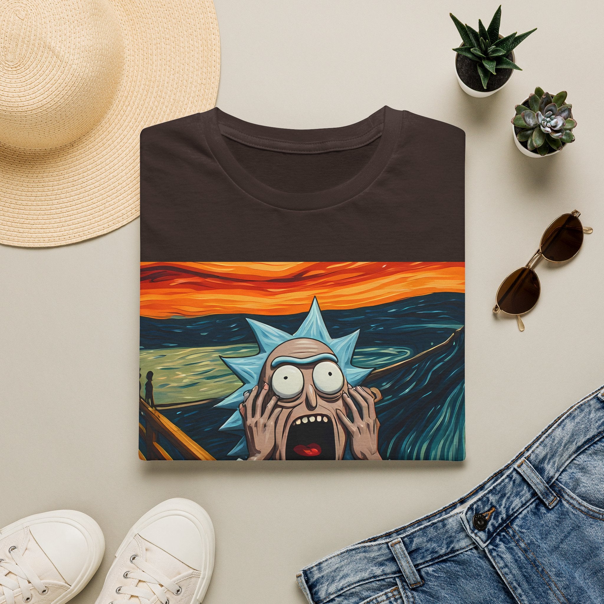 Rick Scream Tee — Rick and Morty Parody of The Scream T-Shirt