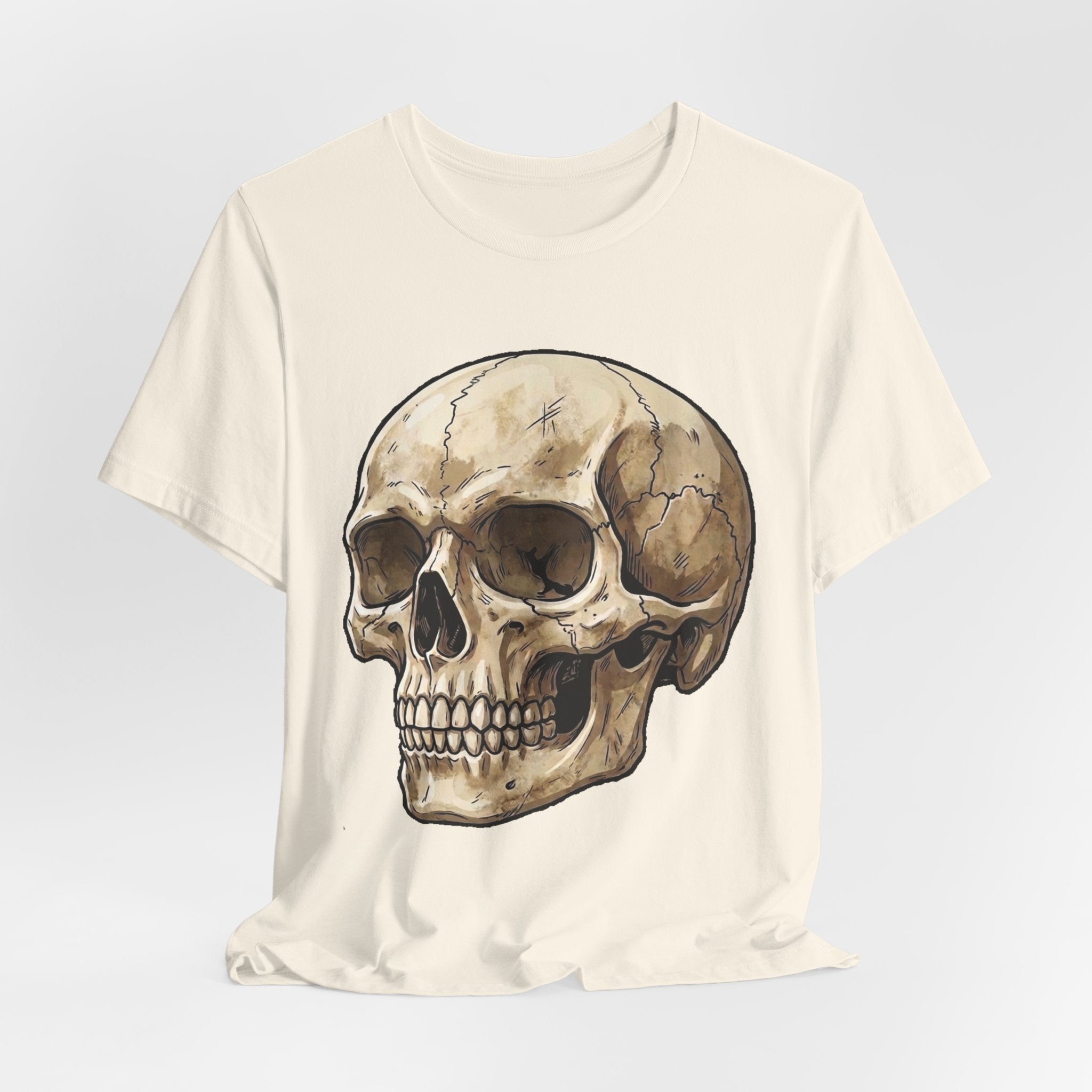 Skull Illustration T-Shirt — Vintage Anatomical Skull Tee