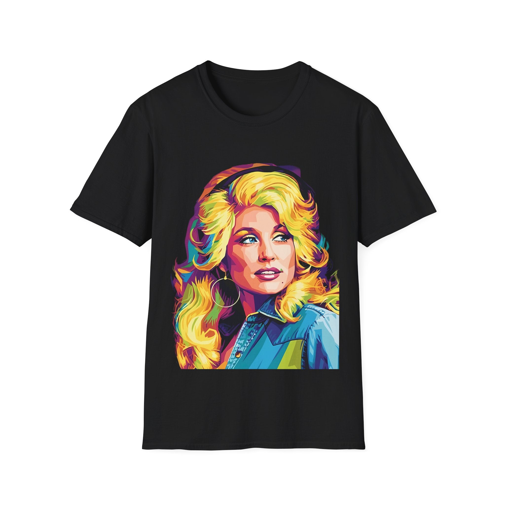 Retro Pop Art Dolly Parton Portrait T-Shirt