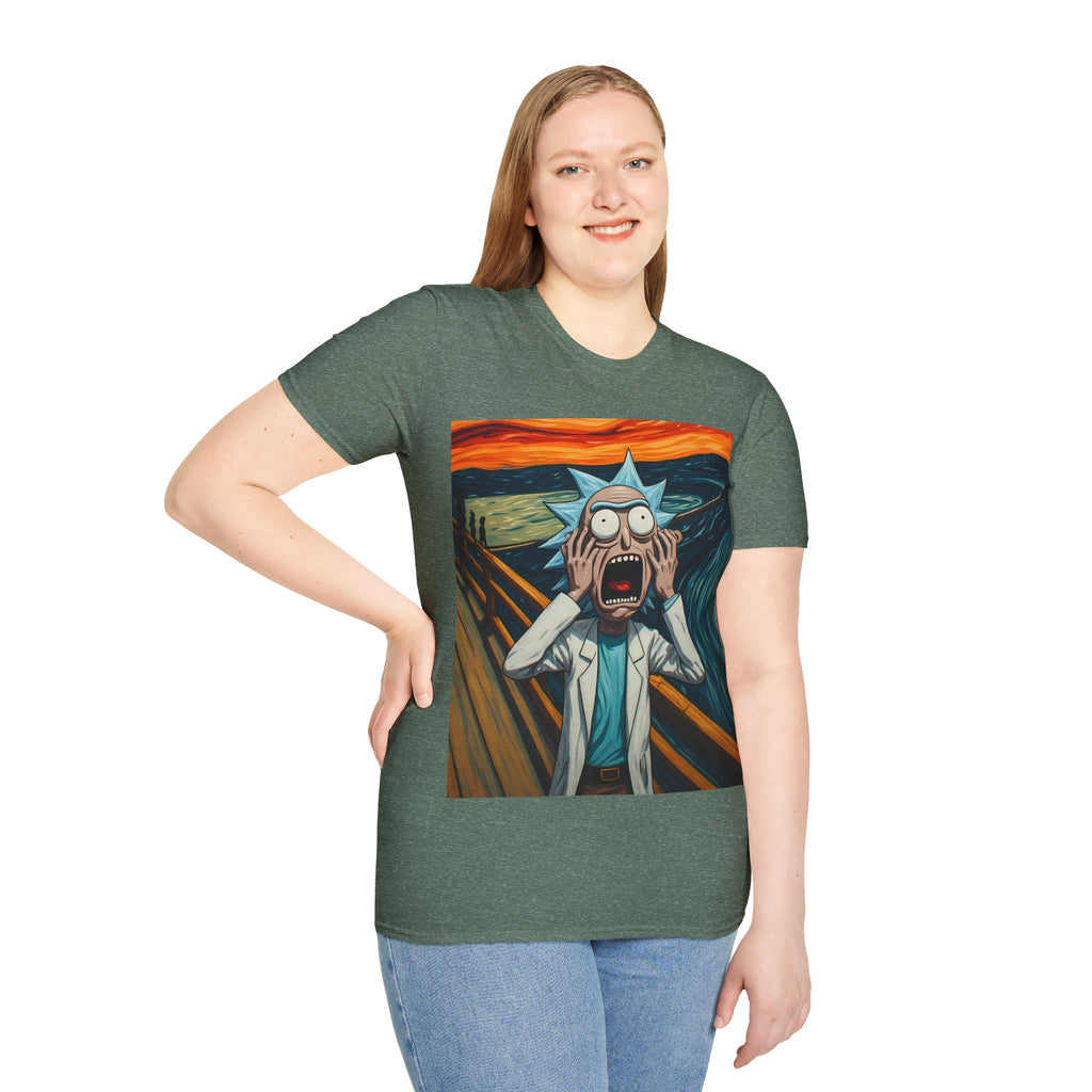 Rick Scream Tee — Rick and Morty Parody of The Scream T-Shirt