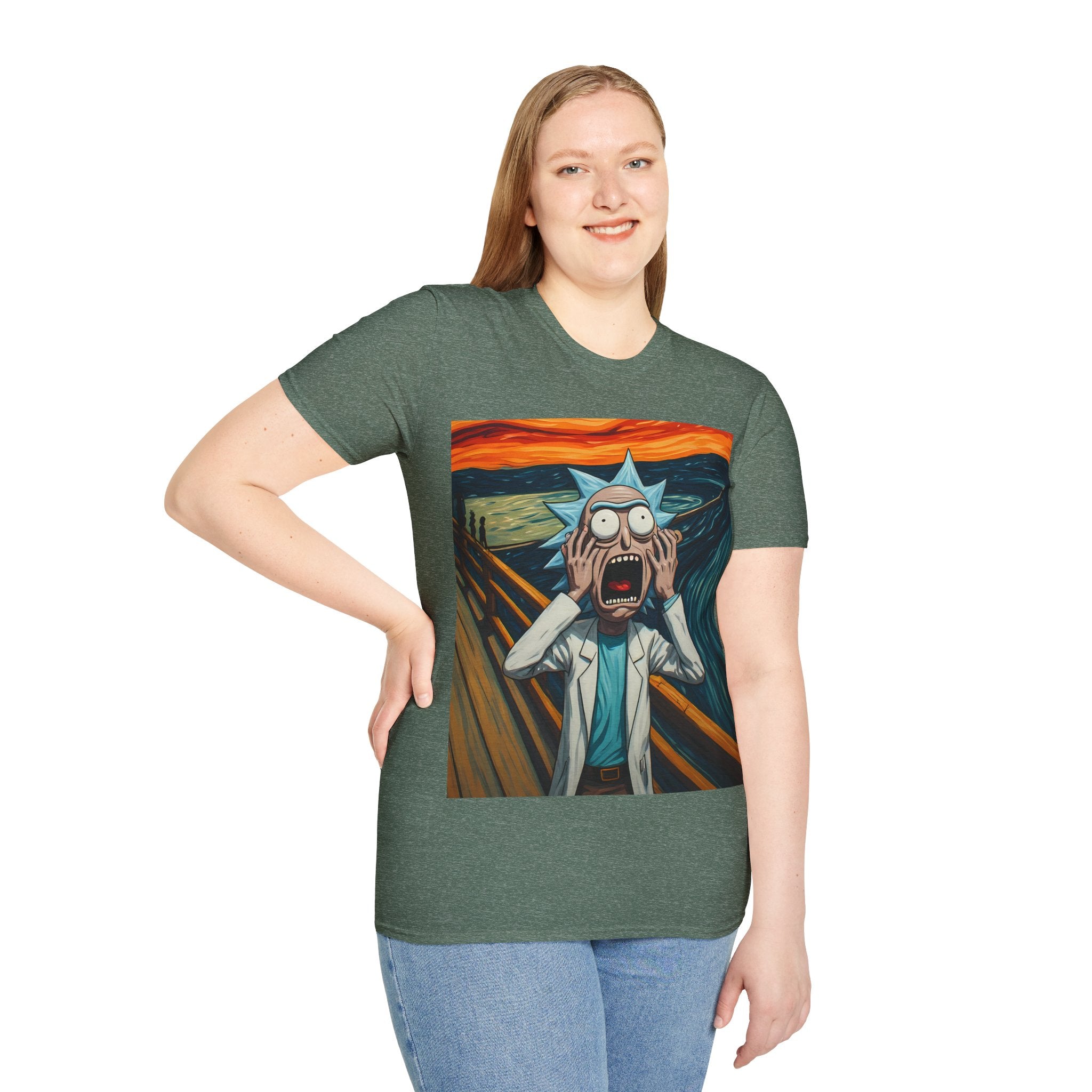 Rick Scream Tee — Rick and Morty Parody of The Scream T-Shirt