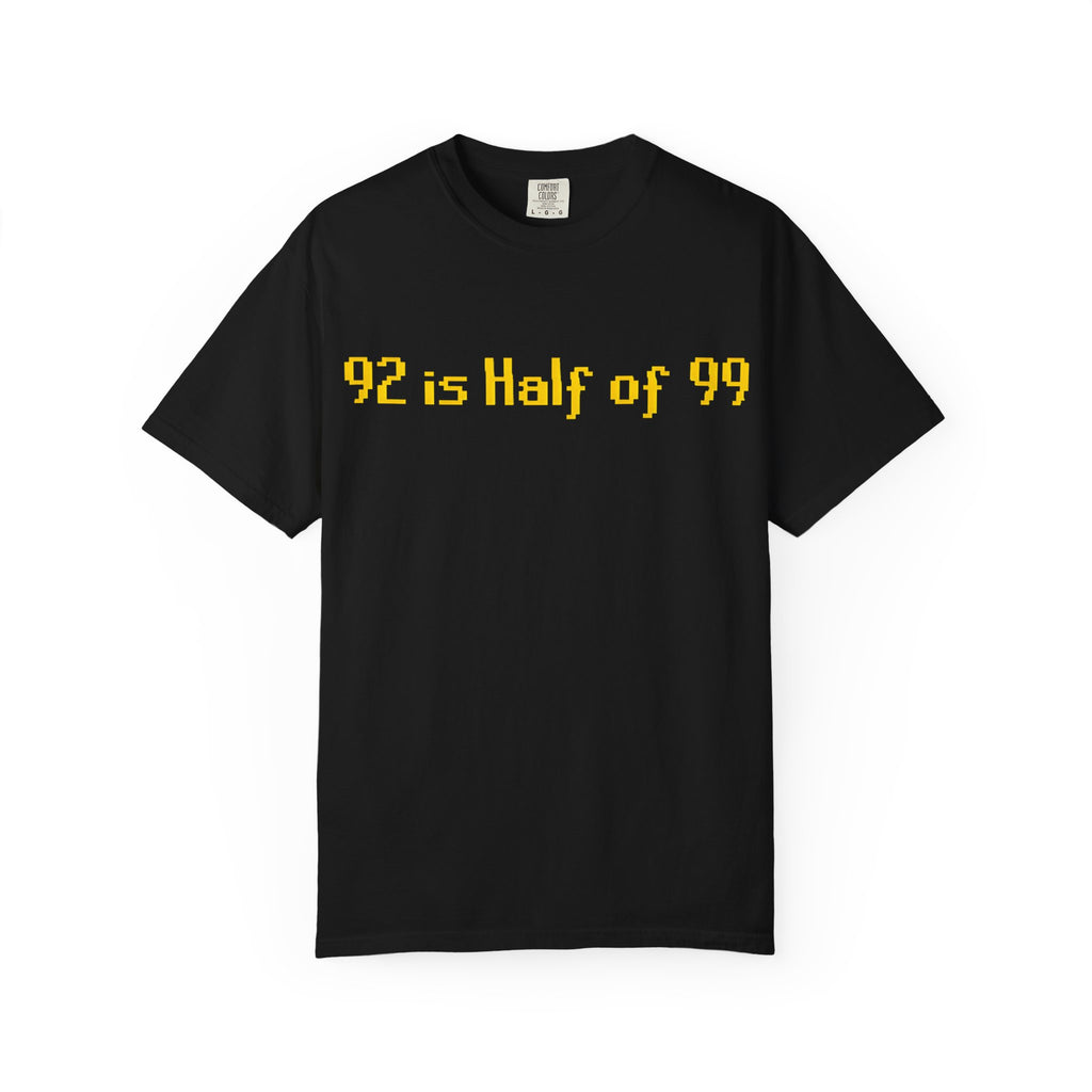 92 Is Half of 99 T-Shirt — Funny Math Retro Graphic Tee