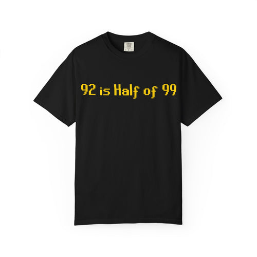 92 Is Half of 99 T-Shirt — Funny Math Retro Graphic Tee