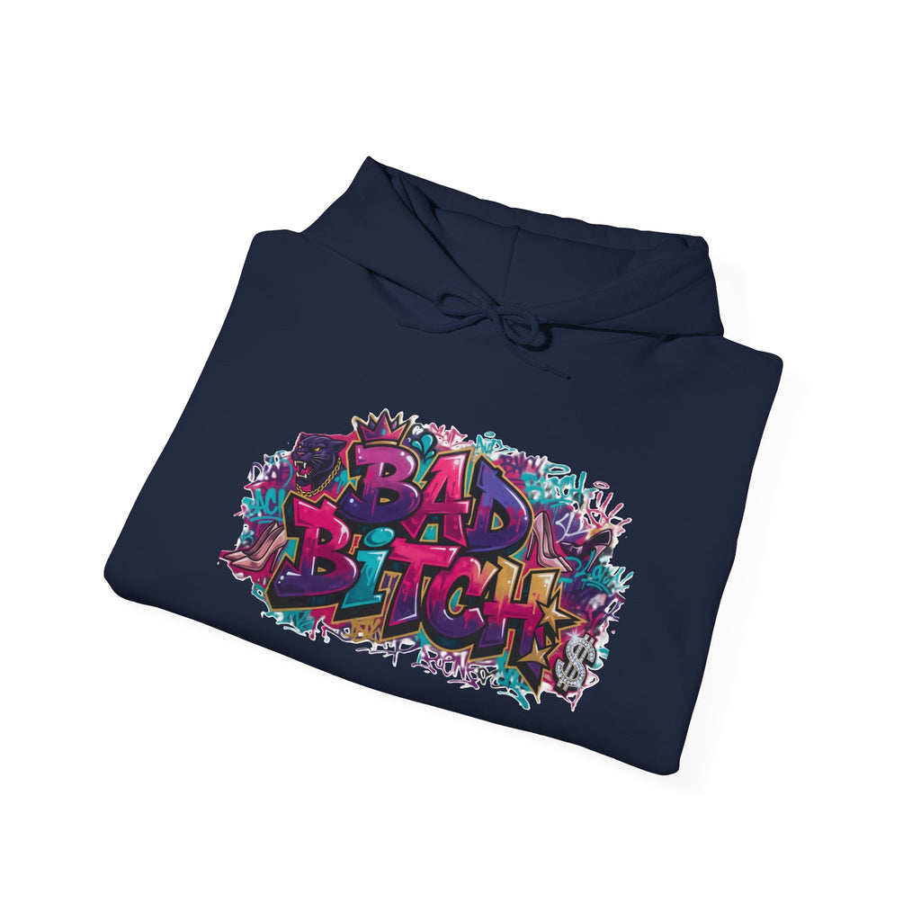 Hoodie — Colorful ‘Bad Bitch’ Graffiti Pullover
