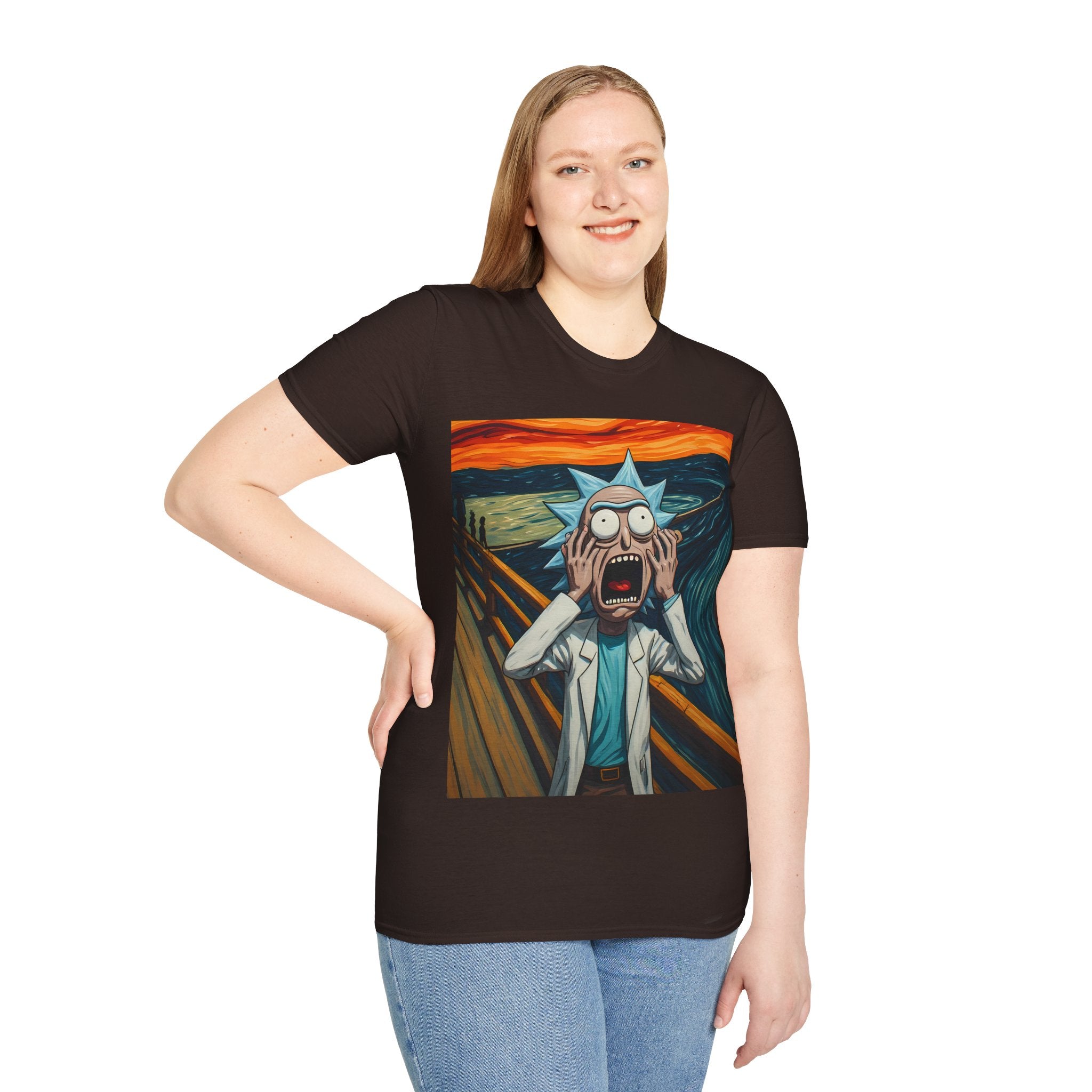 Rick Scream Tee — Rick and Morty Parody of The Scream T-Shirt