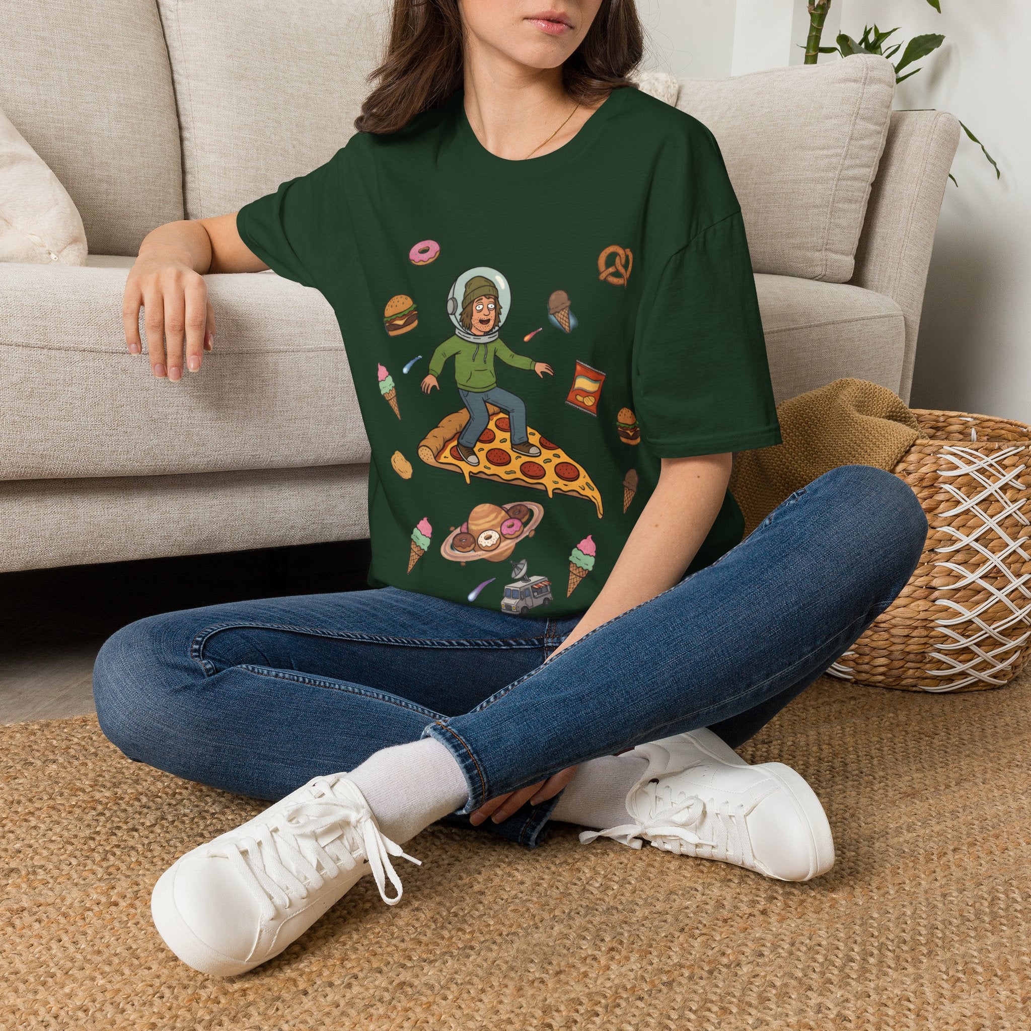 Pizza Ride - T-Shirt, Stoner / Weed Culture Stoner Design