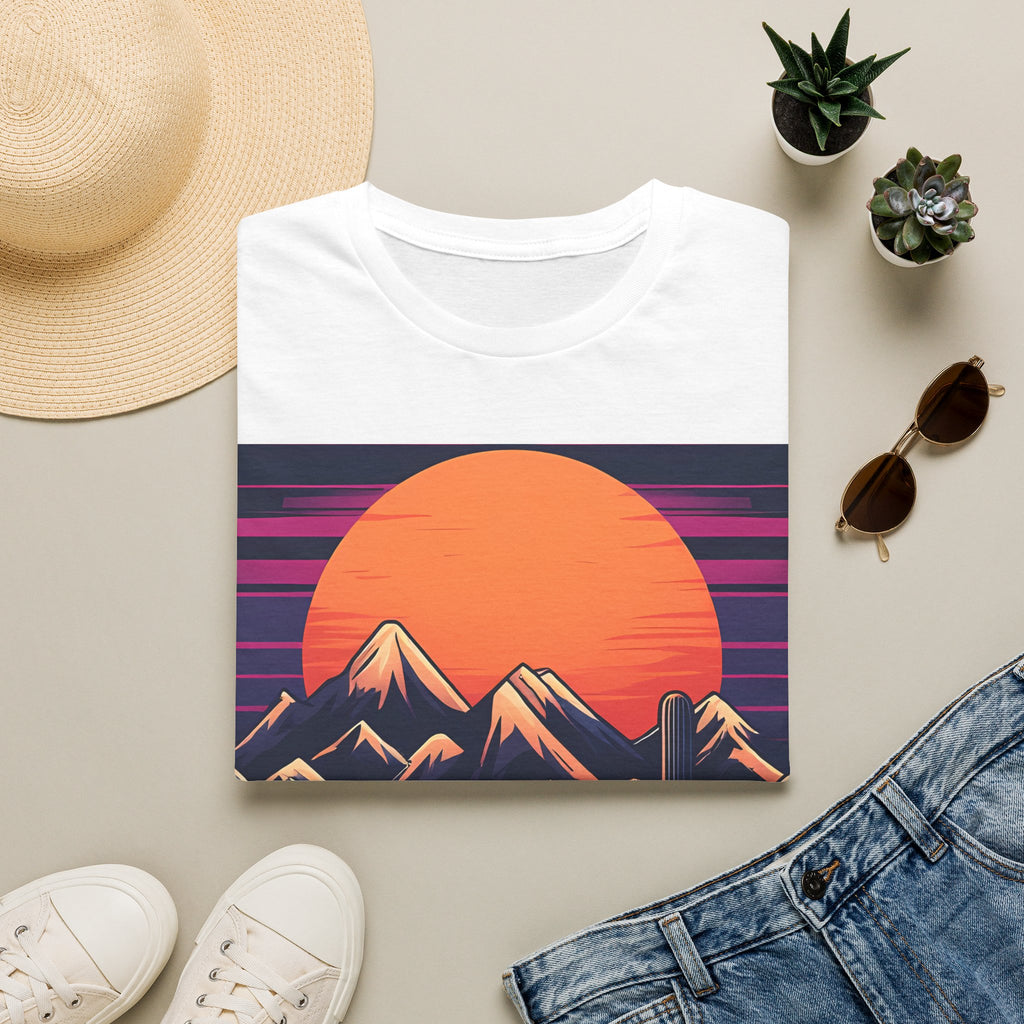 Sunset Mountains T-Shirt — Retro Desert Sunset Graphic Tee