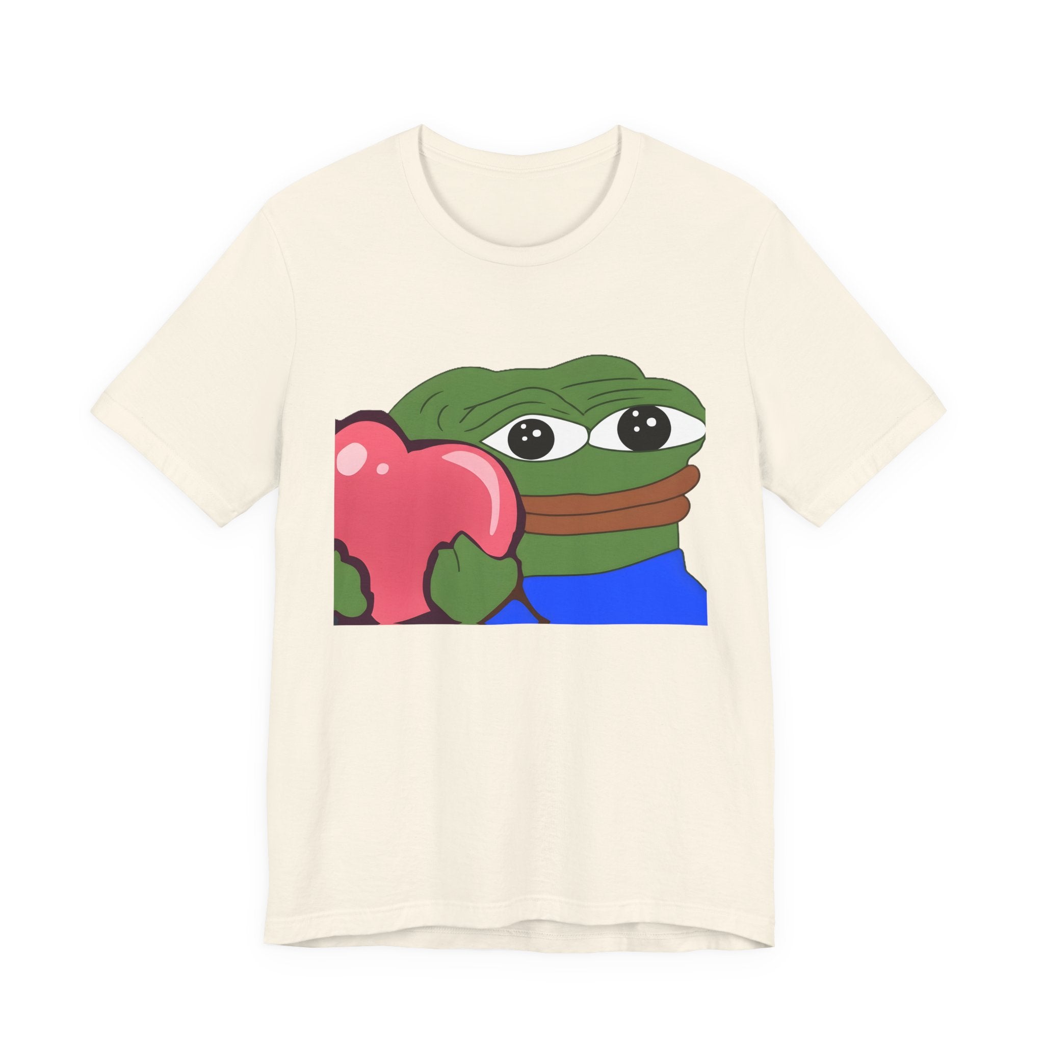 Pepe Heart Tee — Cute Frog Holding Heart Graphic T-Shirt
