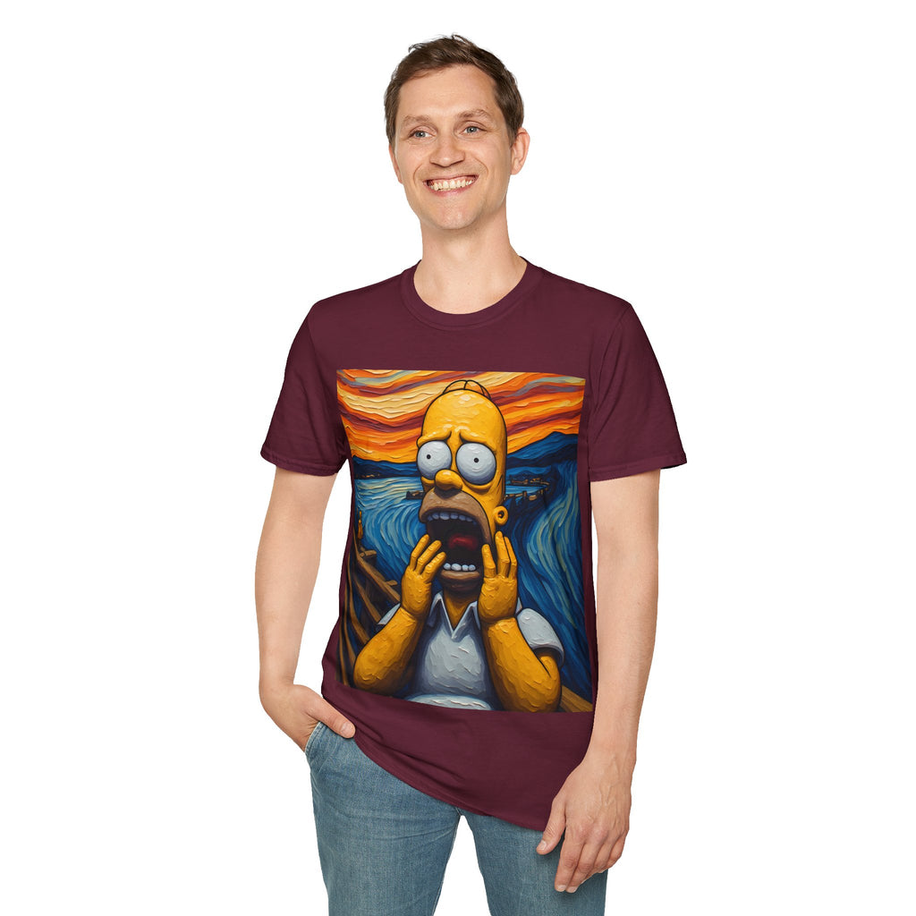 Homer Scream T-Shirt — Parody Pop Art Graphic Tee