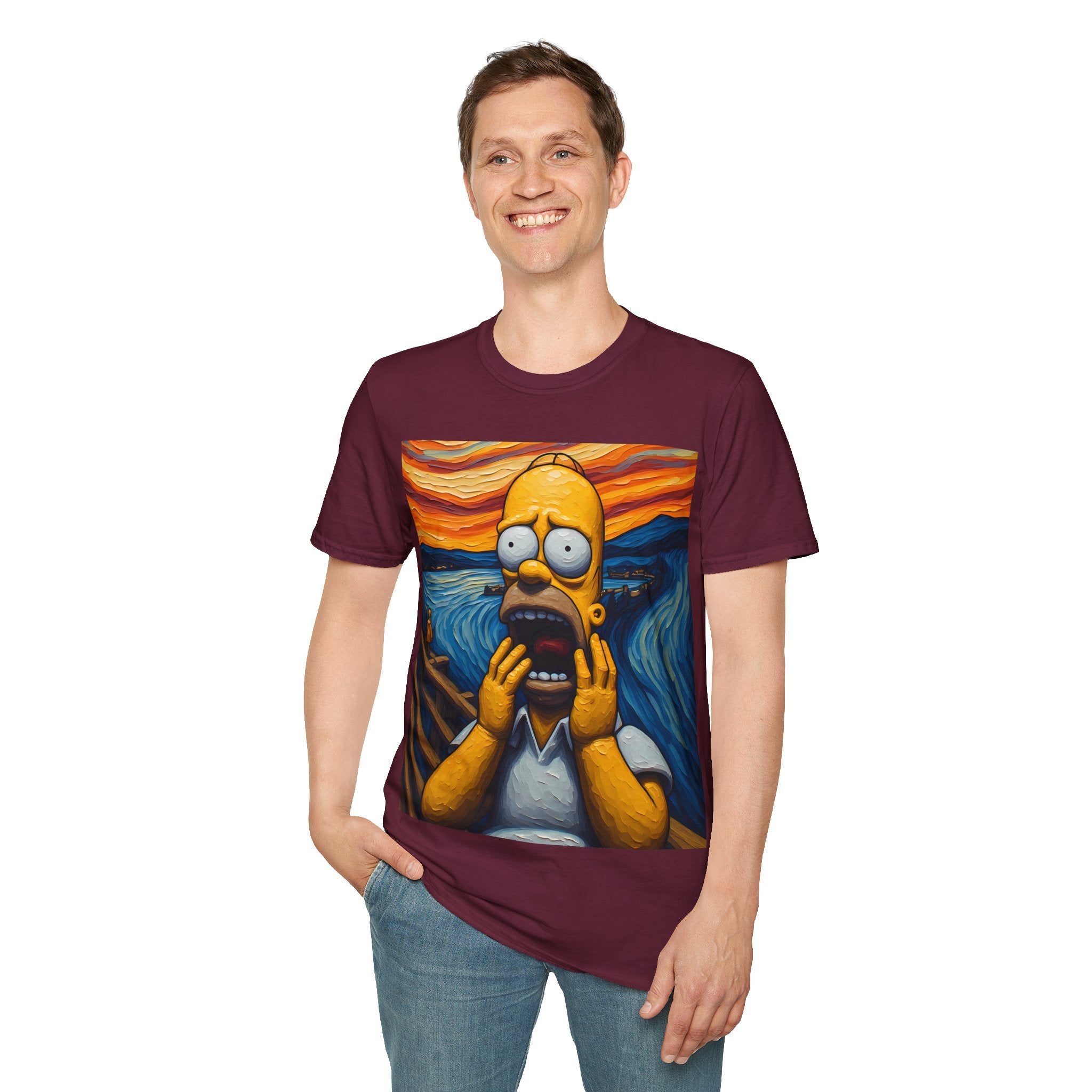 Homer Scream T-Shirt — Parody Pop Art Graphic Tee