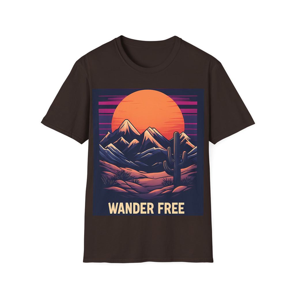 Sunset Mountains T-Shirt — Retro Desert Sunset Graphic Tee