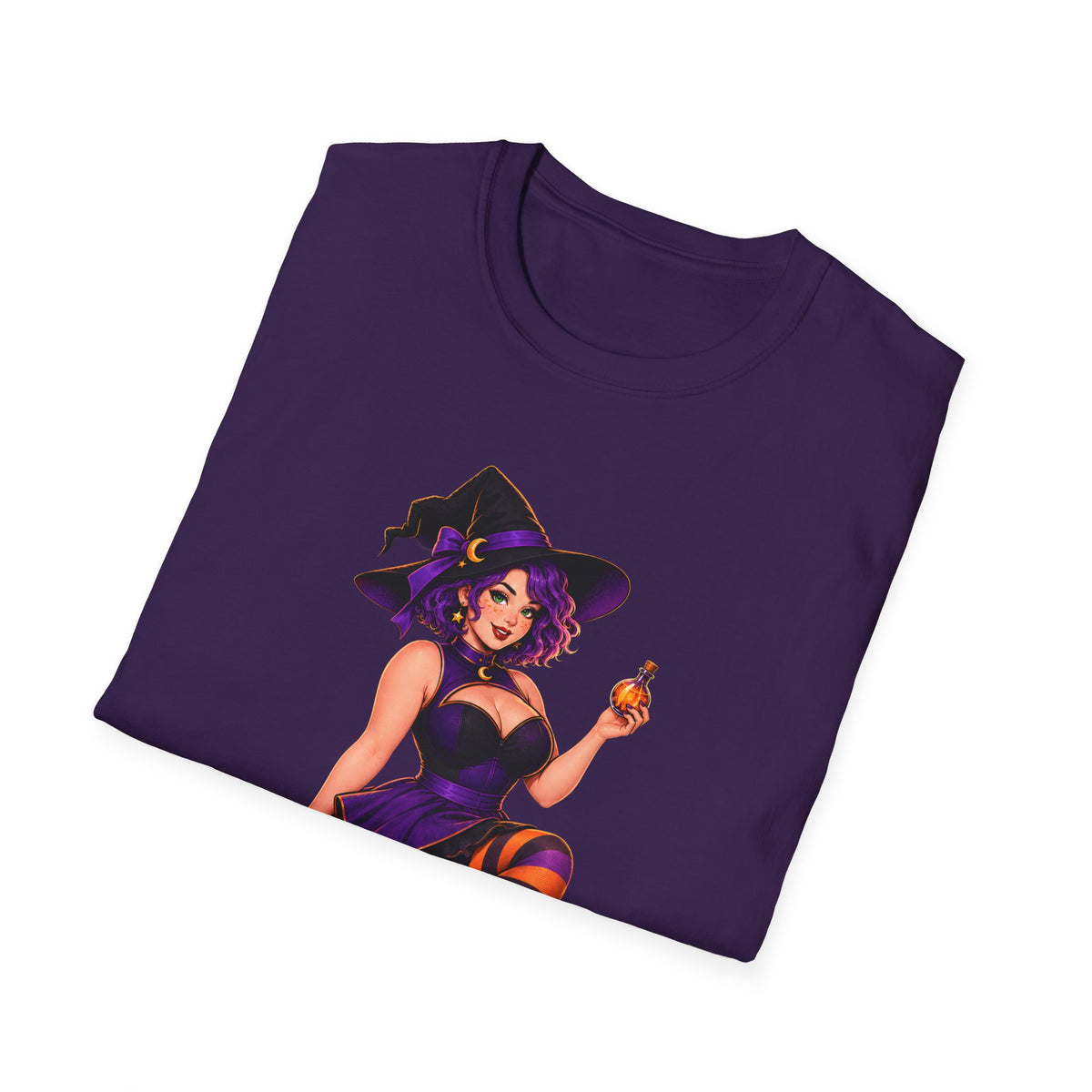 Witchy Halloween Pumpkin Witch T‑Shirt