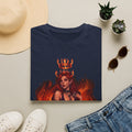 Flaming Witch Queen Graphic T-Shirt - Fire Witch Illustration Tee