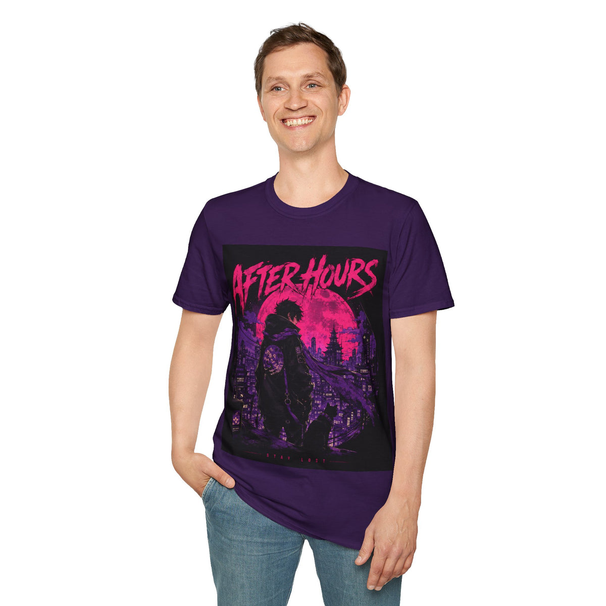 After Hours Graphic T-Shirt — Neon Night City Retro Tee