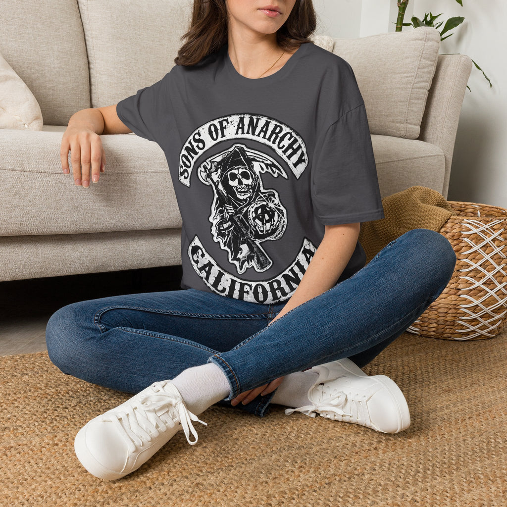 Sons of Anarchy Graphic T‑Shirt — Reaper Emblem California Biker Tee