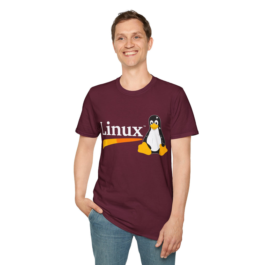 Linux Penguin Logo T‑Shirt — Retro Tech Tee for Developers & Open Source Fans