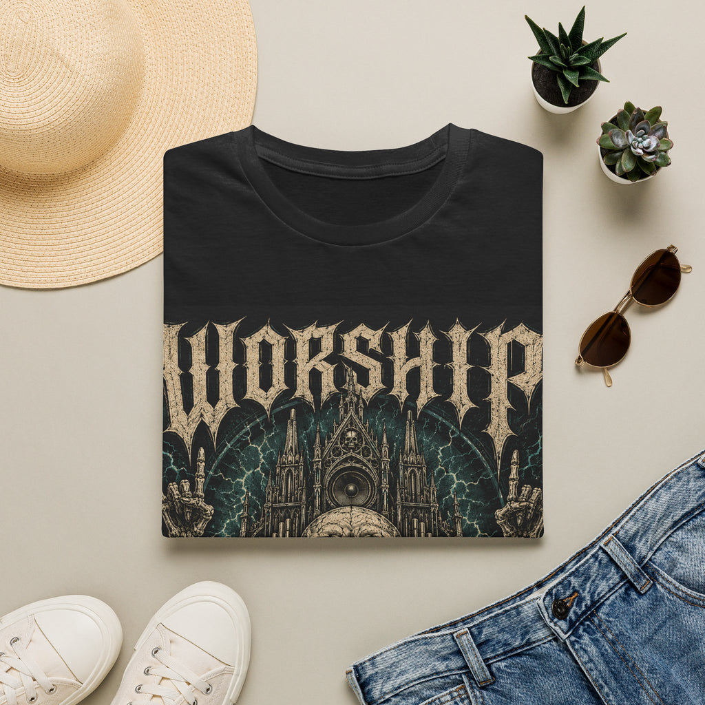 Worship the Void Gothic Skull T-Shirt
