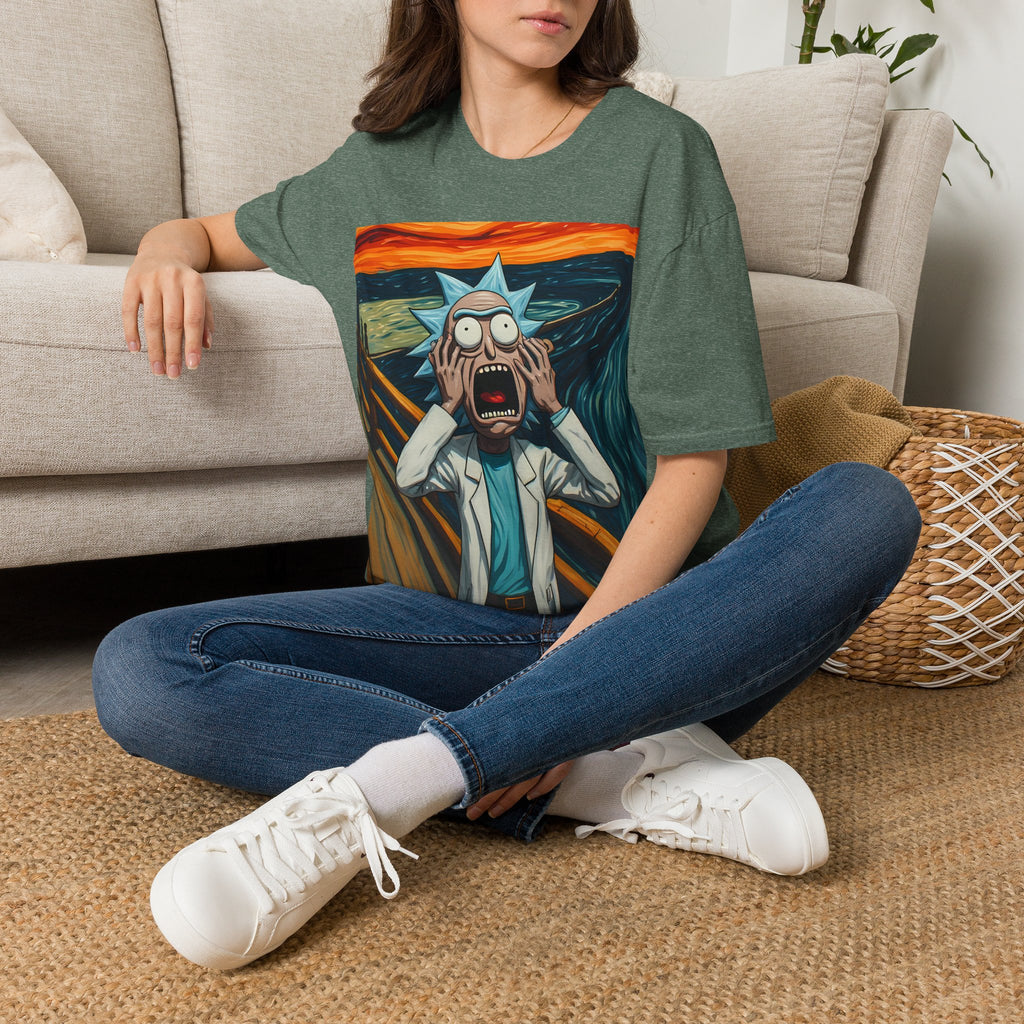 Rick Scream Tee — Rick and Morty Parody of The Scream T-Shirt