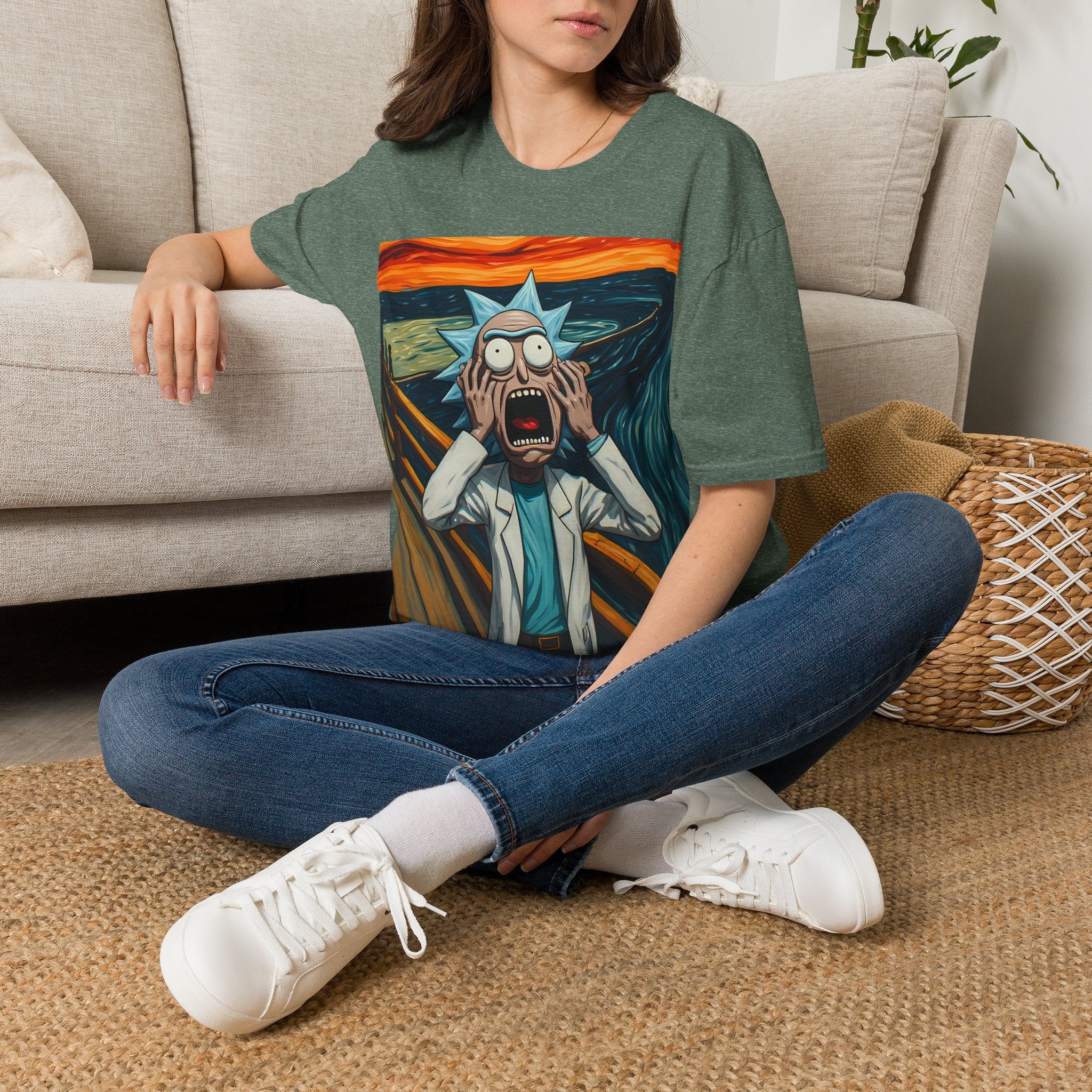 Rick Scream Tee — Rick and Morty Parody of The Scream T-Shirt