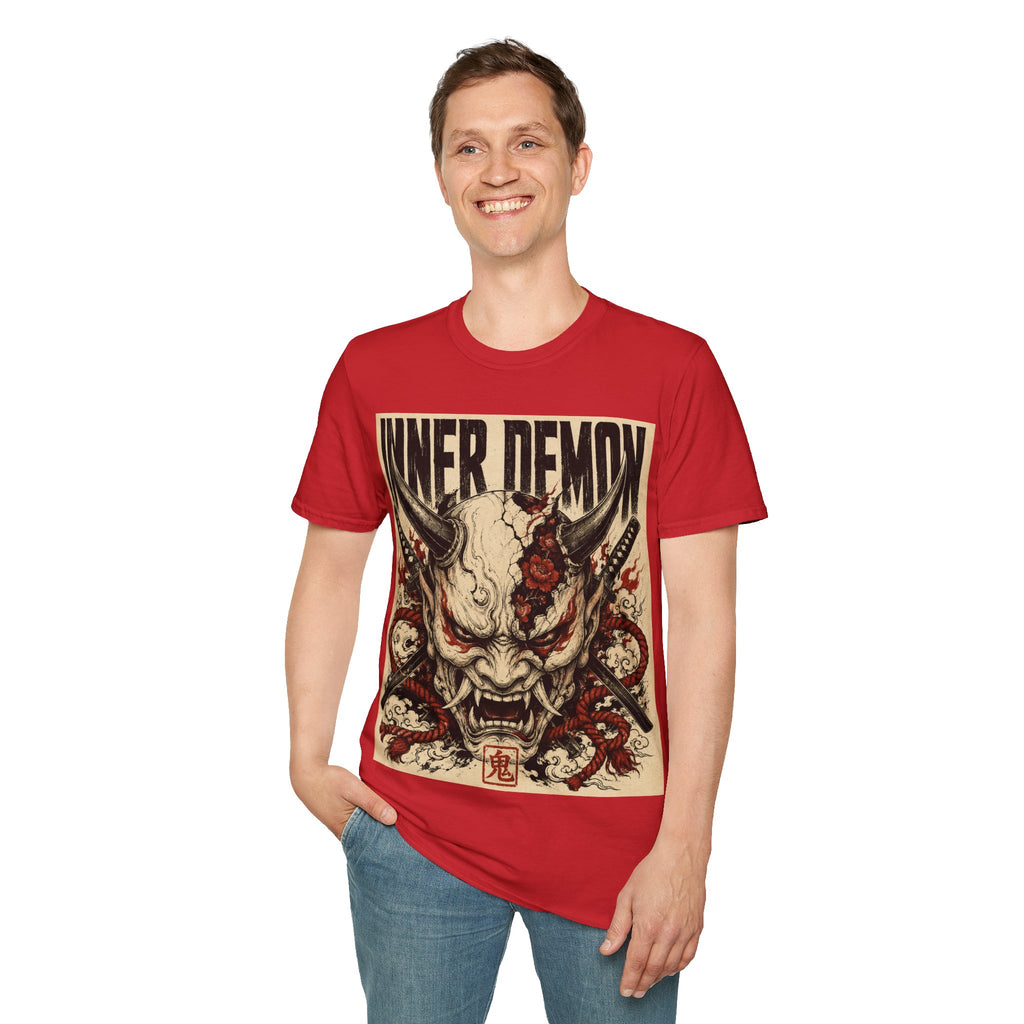 Inner Demon Graphic T-Shirt — Horror Skull Oni Design