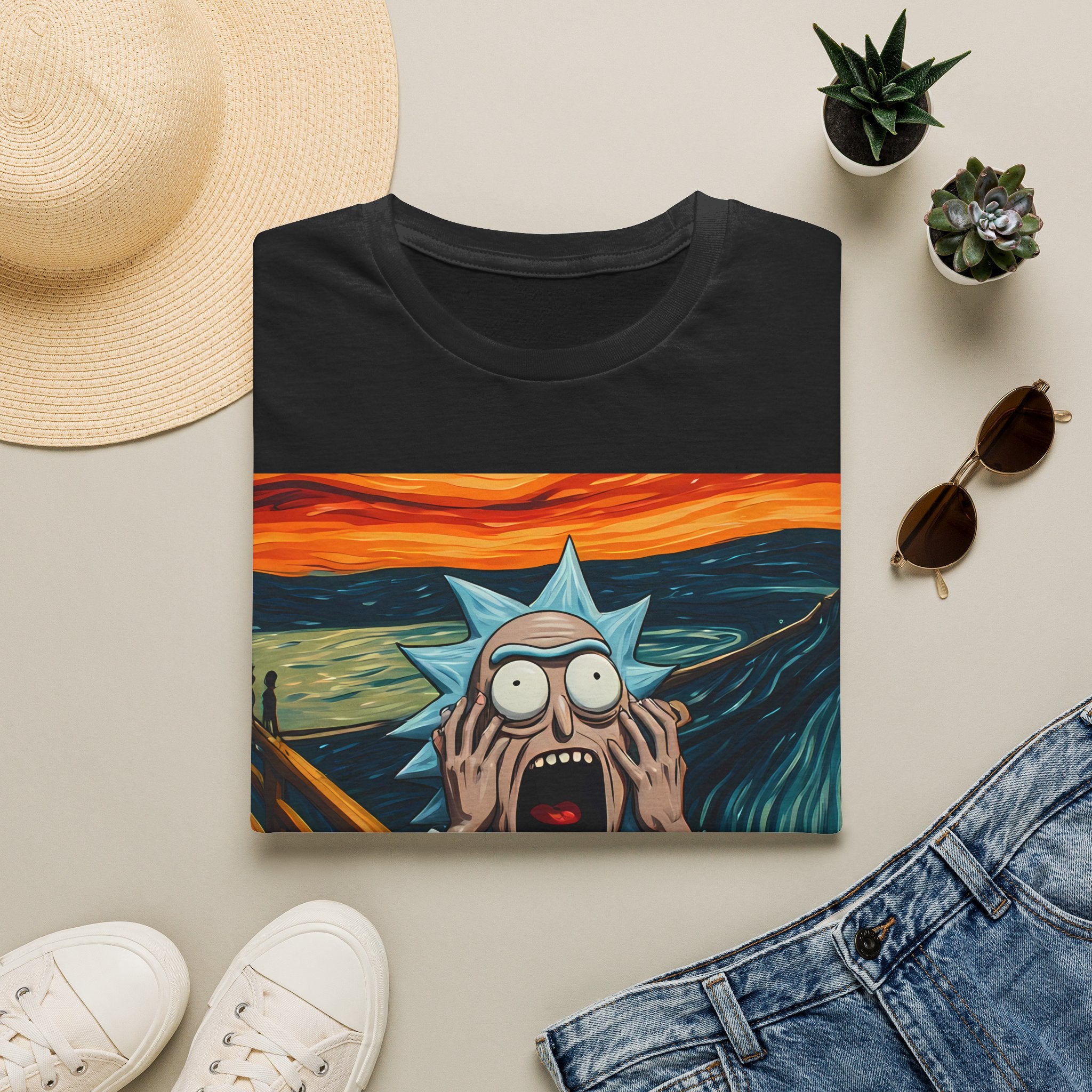 Rick Scream Tee — Rick and Morty Parody of The Scream T-Shirt