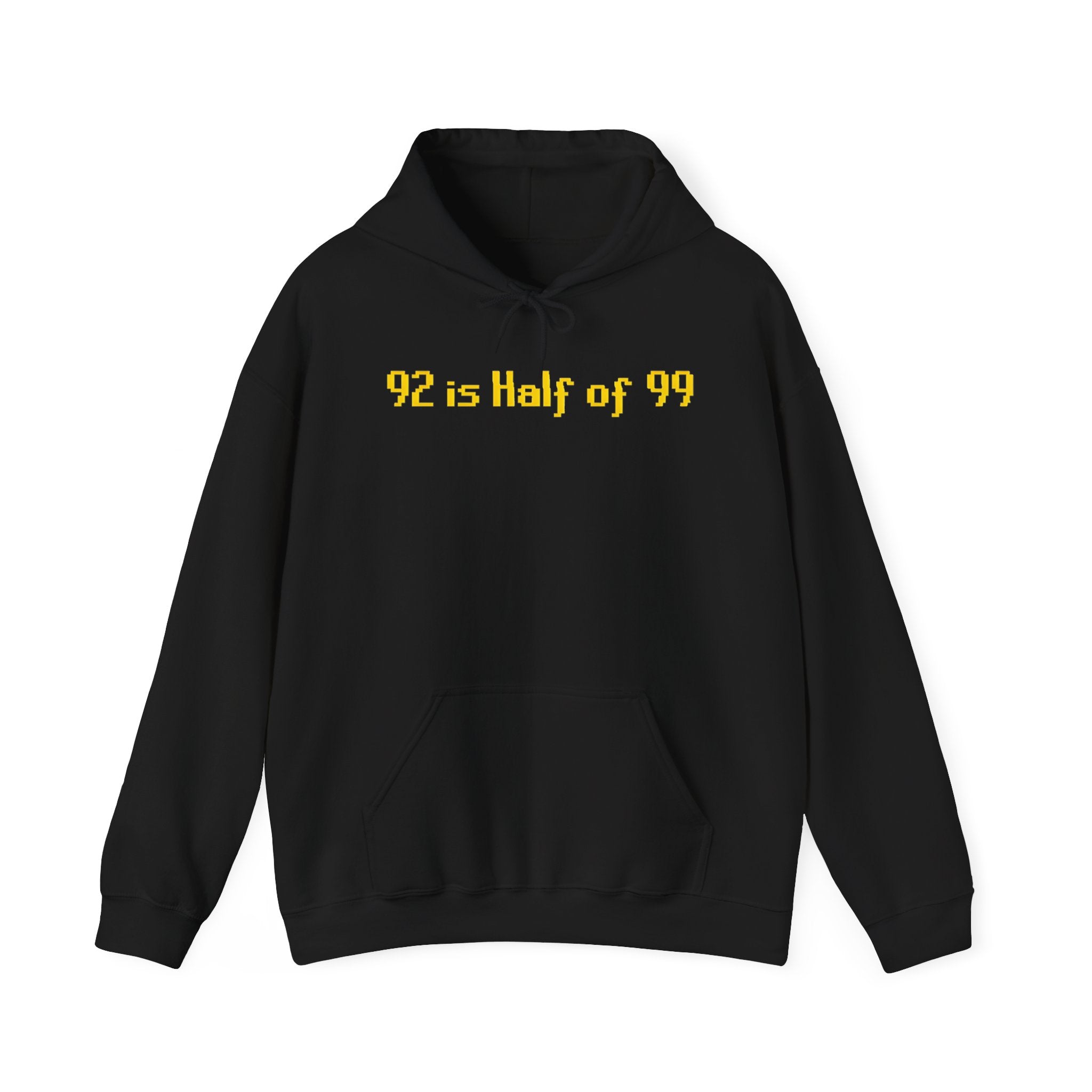 Hoodie "92 Is Half of 99" – Funny Retro Math Graphic Pullover