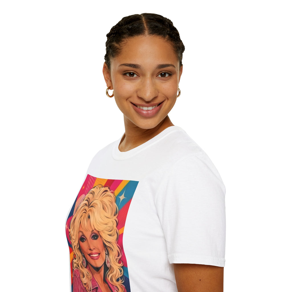 Retro Dolly Parton Colourpop Portrait T-Shirt