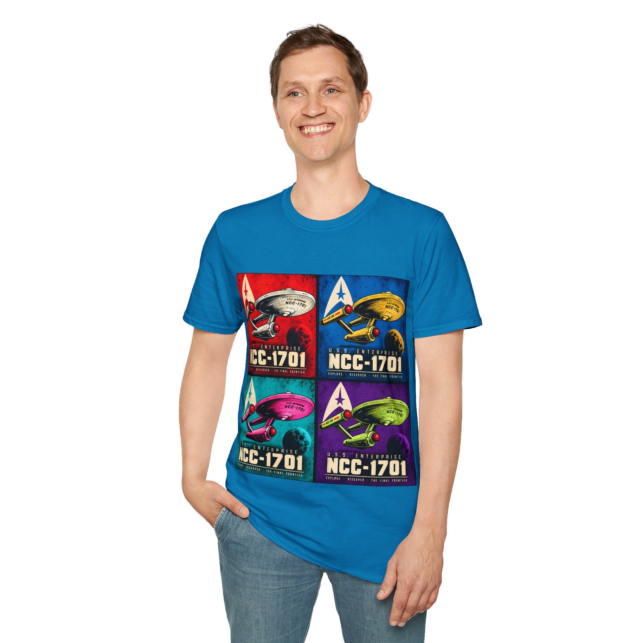 Retro Pop Art Starship NCC-1701 Crew Tee