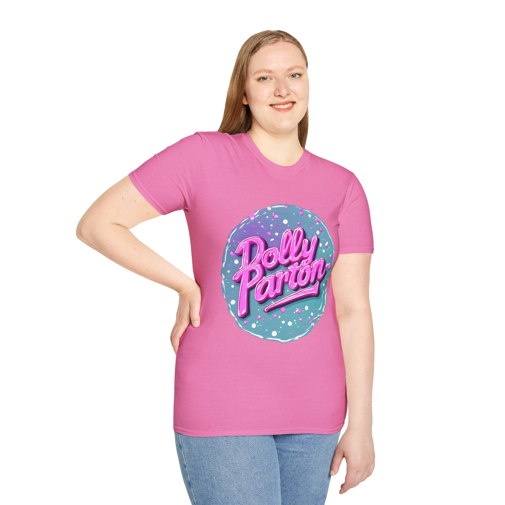 Dolly Parton Retro Neon Logo T‑Shirt