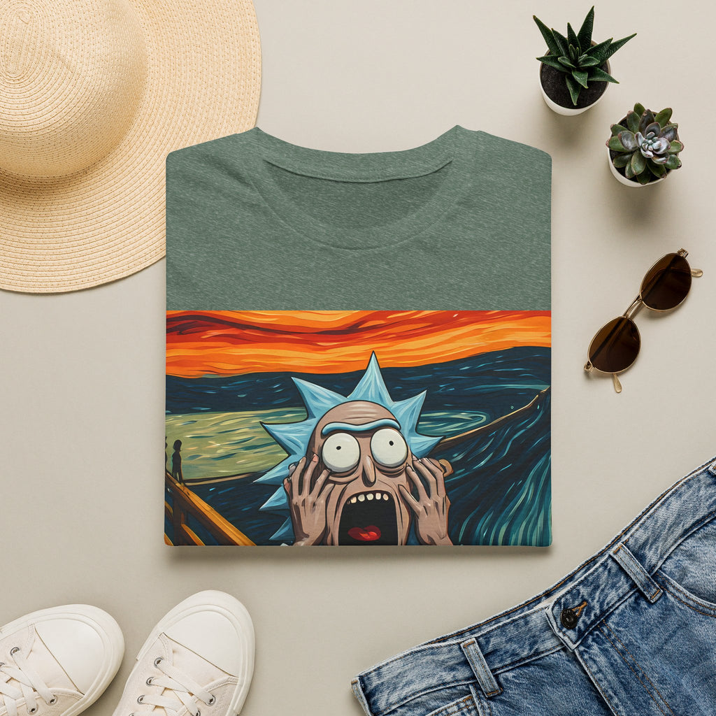 Rick Scream Tee — Rick and Morty Parody of The Scream T-Shirt