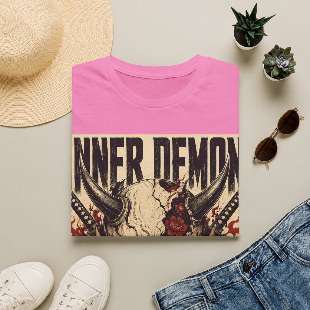 Inner Demon Graphic T-Shirt — Horror Skull Oni Design