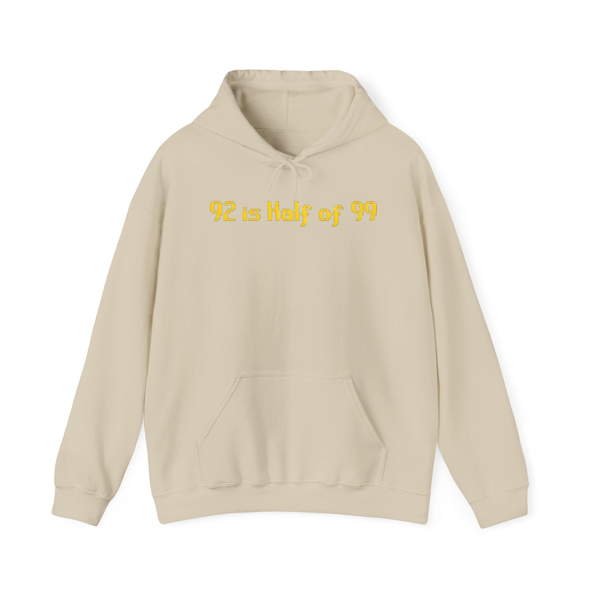 Hoodie "92 Is Half of 99" – Funny Retro Math Graphic Pullover