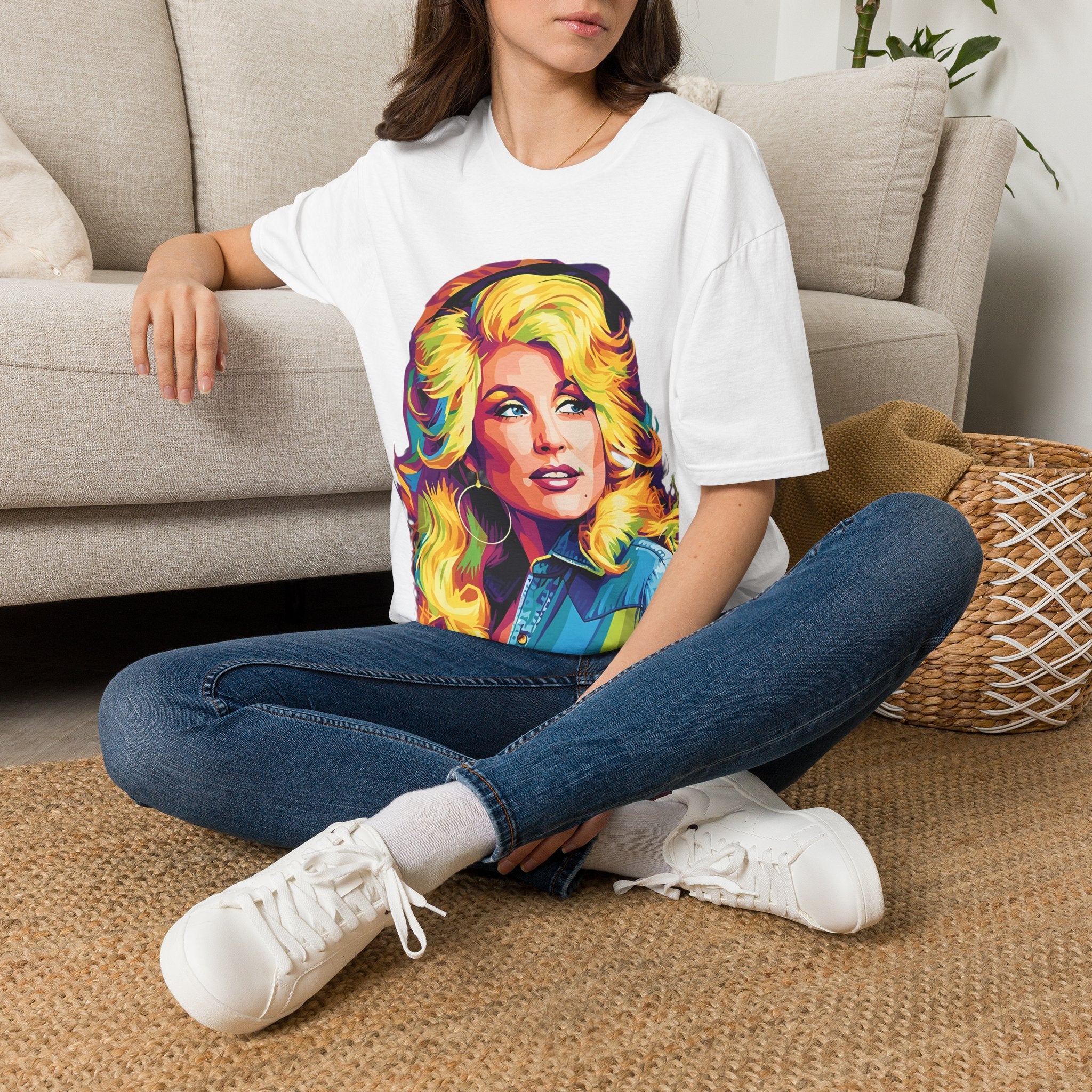 Retro Pop Art Dolly Parton Portrait T-Shirt
