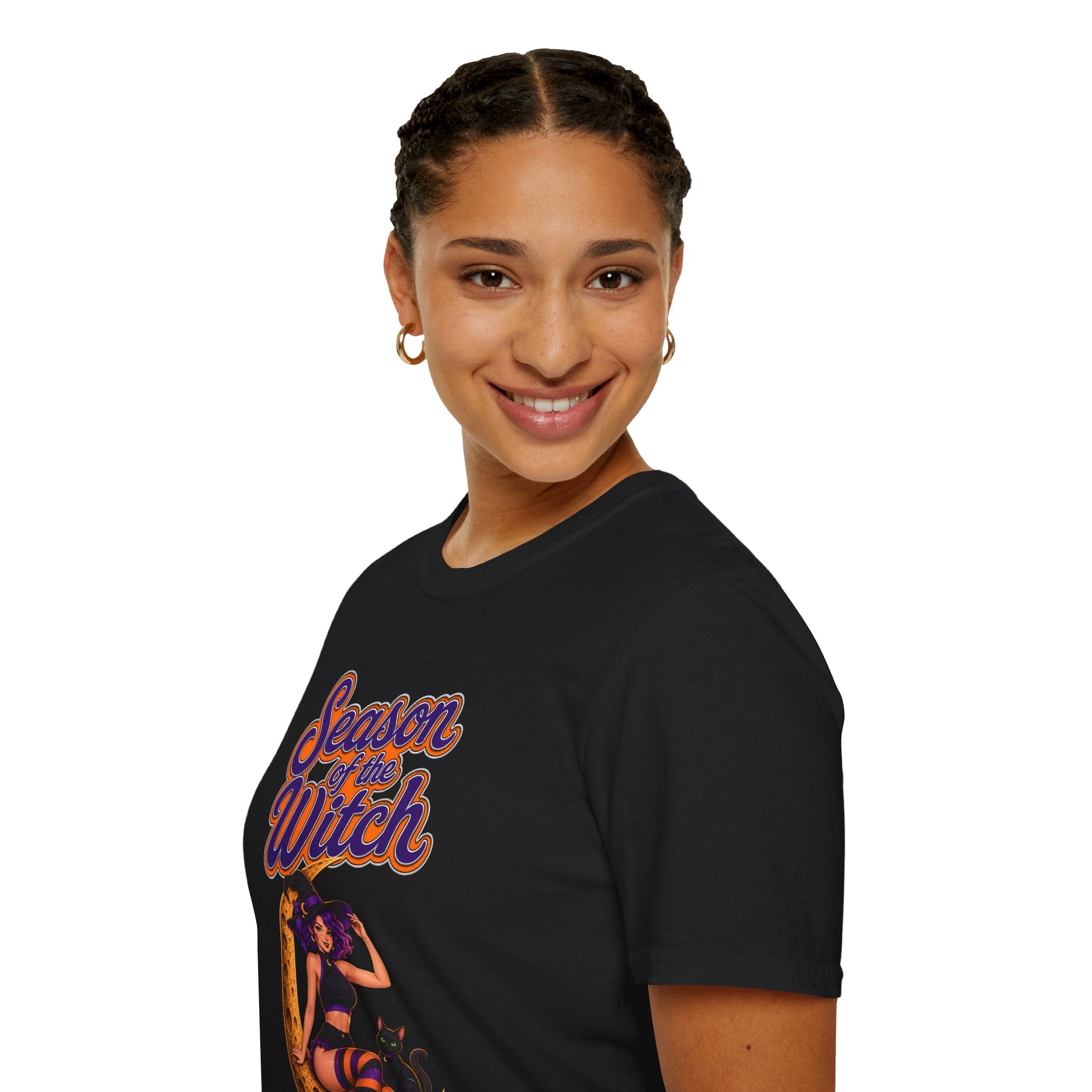 Season of the Witch T-Shirt — Retro Witch Graphic Tee for Halloween & Autumn
