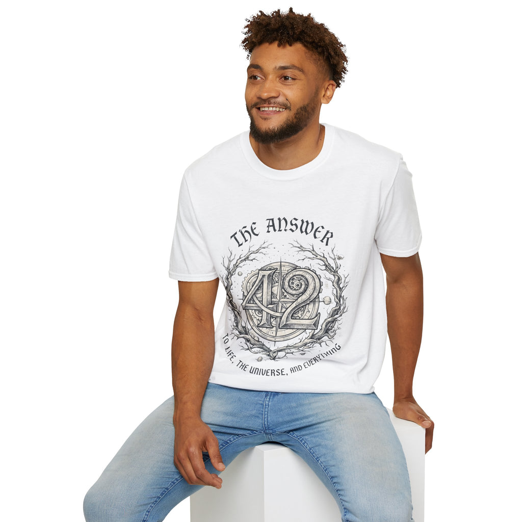 The Answer 42 Graphic T-Shirt — Vintage Sci‑Fi Quote Tee