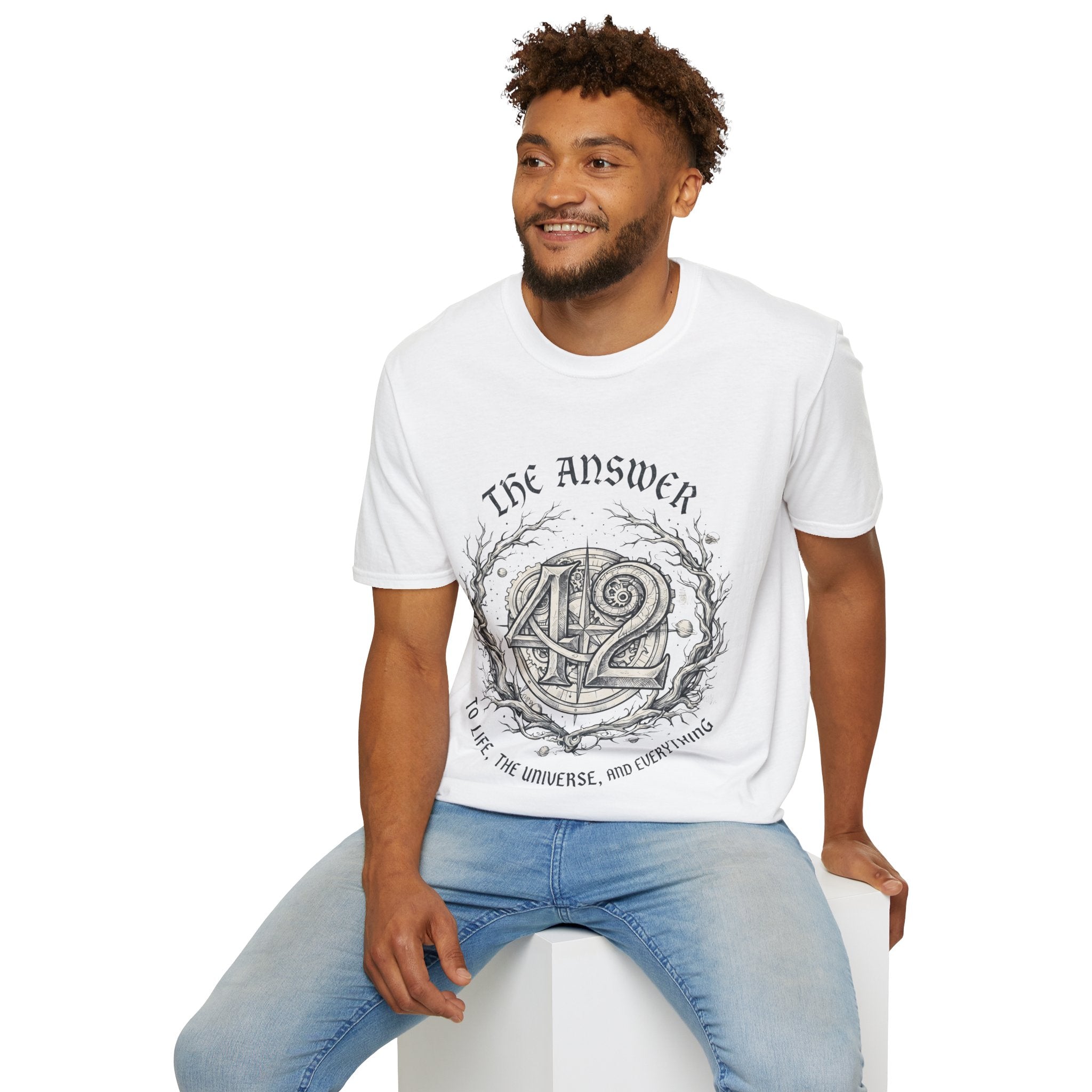 The Answer 42 Graphic T-Shirt — Vintage Sci‑Fi Quote Tee
